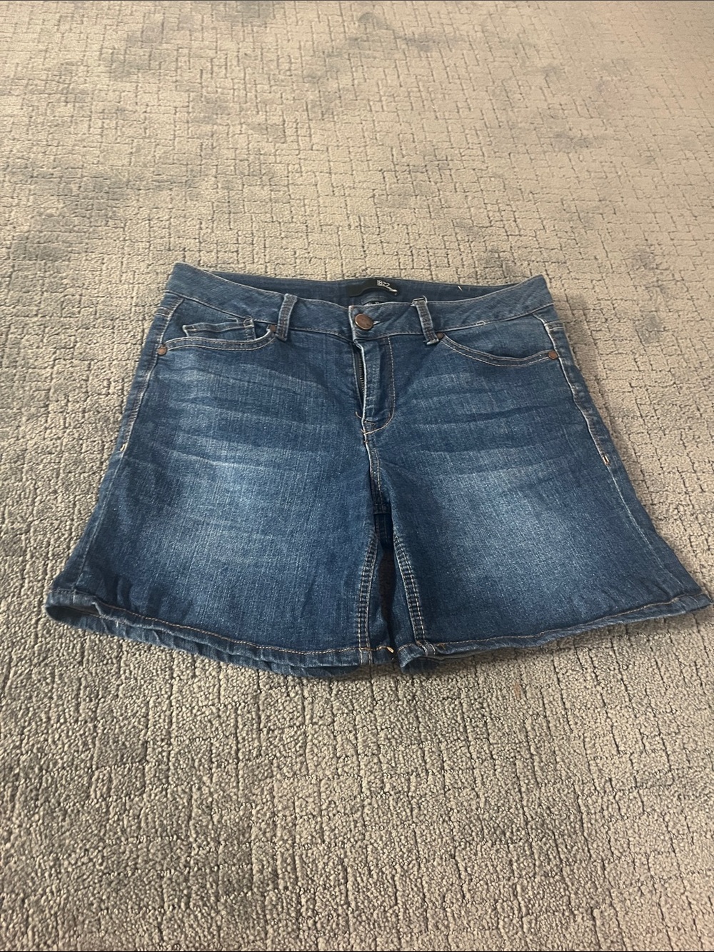 1822 Denim Blue A-Line Jean Shorts